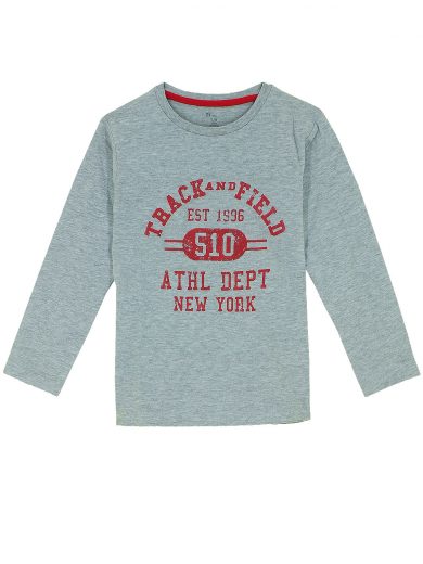 ZIPPY Μακρυμάνικη γκρι μπλούζα “Track field”