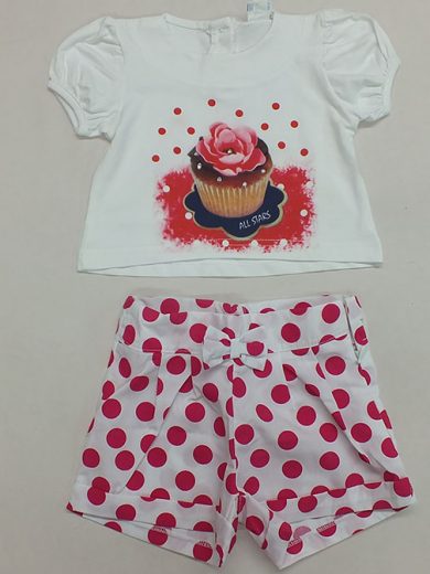 ALL STARS Κόκκινο σορτς με λευκό μπλουζάκι