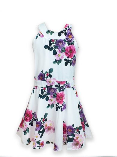 ALL STARS White dress with floral print