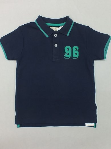 ZIPPY Κοντομάνικη μπλε μπλούζα με γιακά “96”