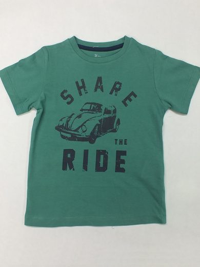 ZIPPY Κοντομάνικη πράσινη μπλούζα “Share the ride”