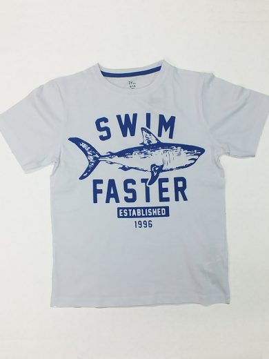 ZIPPY Kοντομάνικη λευκή μπλούζα “swim faster”
