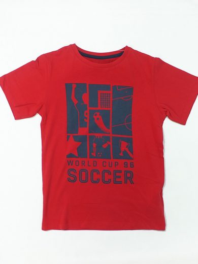 ZIPPY Κοντομάνικη κόκκινη μπλούζα “soccer”