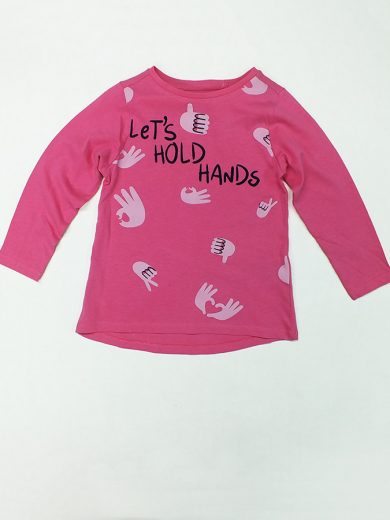 ZIPPY Μακρυμάνικη φουξ μπλούζα “Let’s hold hands”