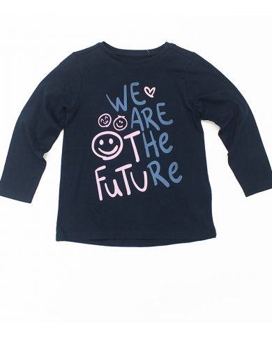 ZIPPY Μακρυμάνικη μπλε μπλούζα “We are the future”