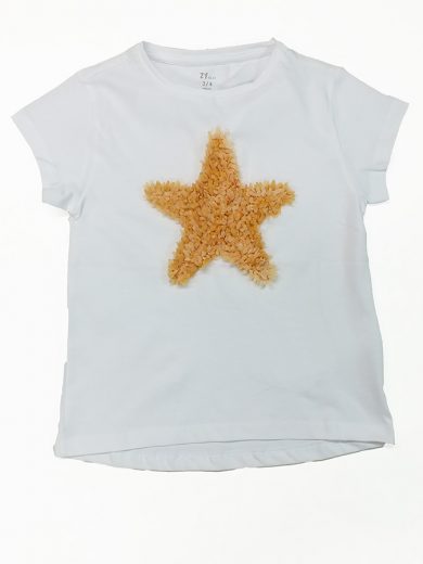 ZIPPY Short sleeve white blouse with star