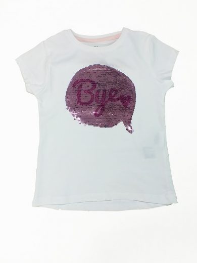 ZIPPY Κοντομάνικο λευκό μπλουζάκι με διπλές πούλιες