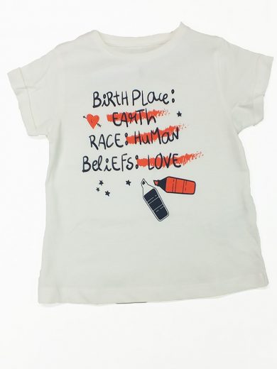 ZIPPY Κοντομάνικη λευκή μπλούζα “Birth place”
