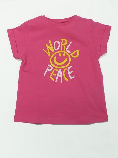 ZIPPY Κοντομάνικη φουξ μπλούζα “World peace”