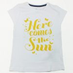 ZIPPY Κοντομάνικη λευκή μπλούζα “Here comes the sun”
