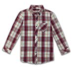 ZIPPY burgundy plaid shirt