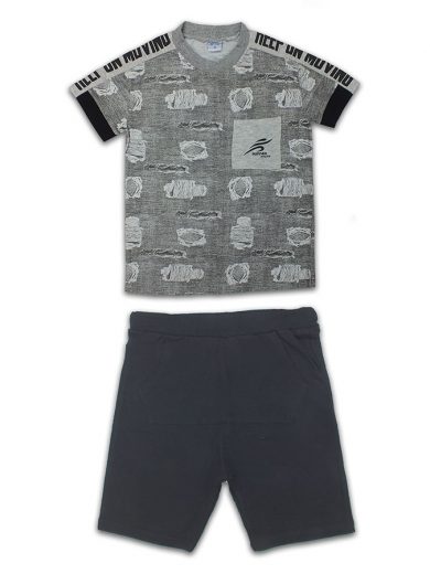 ALL STARS Σετ μακό γκρι-μαύρο “Keep on moving”