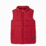 Children's sleeveless burgundy jacket with fleece lining, ZIPPY