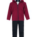 All stars Clothing set for boy dark red jacket with white shirt with bow tie and deep dark blue pants with belt