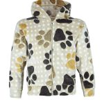 Children's cardigan with beige hood with All Stars ears