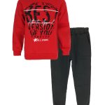 Children's uniform red blouse black pants "best" ALL STARS