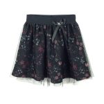 Children's skirt with tulle and prints, black ALL STARS.