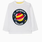 ZIPPY Long sleeve white blouse "Spinning around"