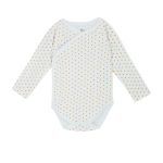 Baby underwear cotton bodysuit long-sleeved polka dot white ZIPPY