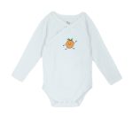 Baby underwear cotton bodysuit long sleeves white ZIPPY .