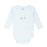 ZIPPY baby long-sleeved cotton bodysuit white.