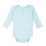 ZIPPY light blue long-sleeved baby bodysuit.