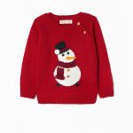 Baby knitted red Christmas sweater ZIPPY