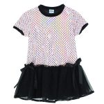 Children's dress white with black All Stars