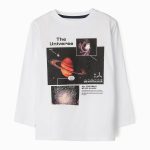 ZIPPY Long sleeve blouse white "The universe"