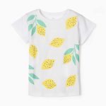 ZIPPY Blouse short sleeve white "lemons"