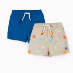 ZIPPY Swimsuit set of both beige and bermuda shorts
