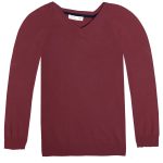 ZIPPY burgundy yarn blouse