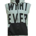 ALL STARS Sleeveless gray cardigan with zipper "What ever"